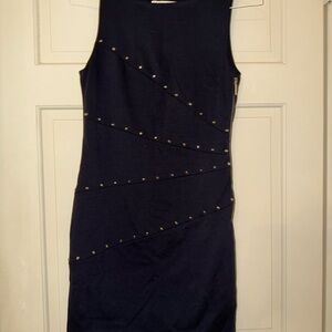 Elegant Michael Kora Navy Studded Dress